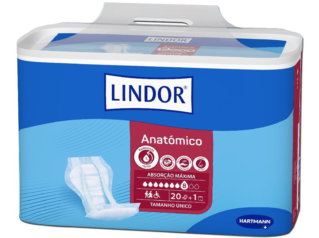 PENSOS INCONTIN&Ecirc;NCIA ANAT&Oacute;MICO MAXI LINDOR 20UN