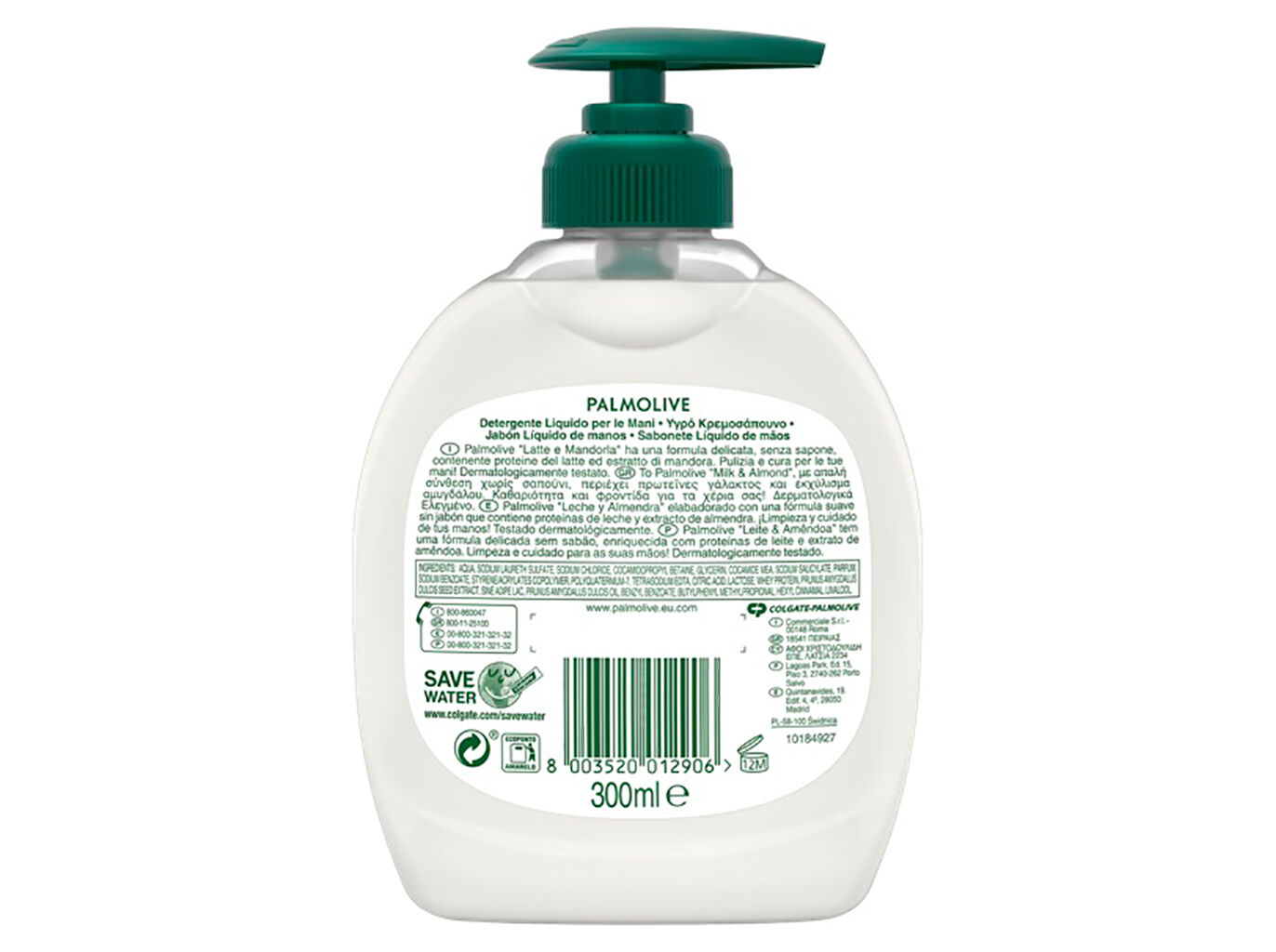 Sabonete L&iacute;quido Doseador Naturals Hidratante Leite de Am&ecirc;ndoa Palmolive 300ml image number 1