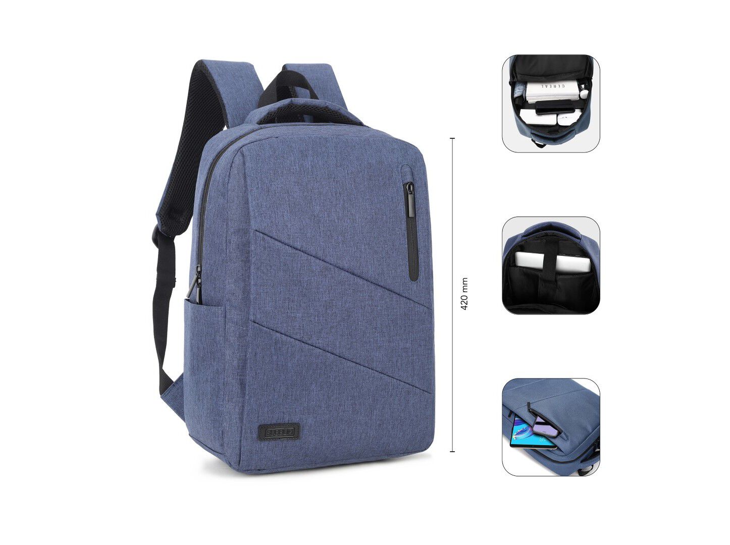 MOCHILA PARA PC SUBBLIM CITY BACKPACK 156" AZUL image number 3
