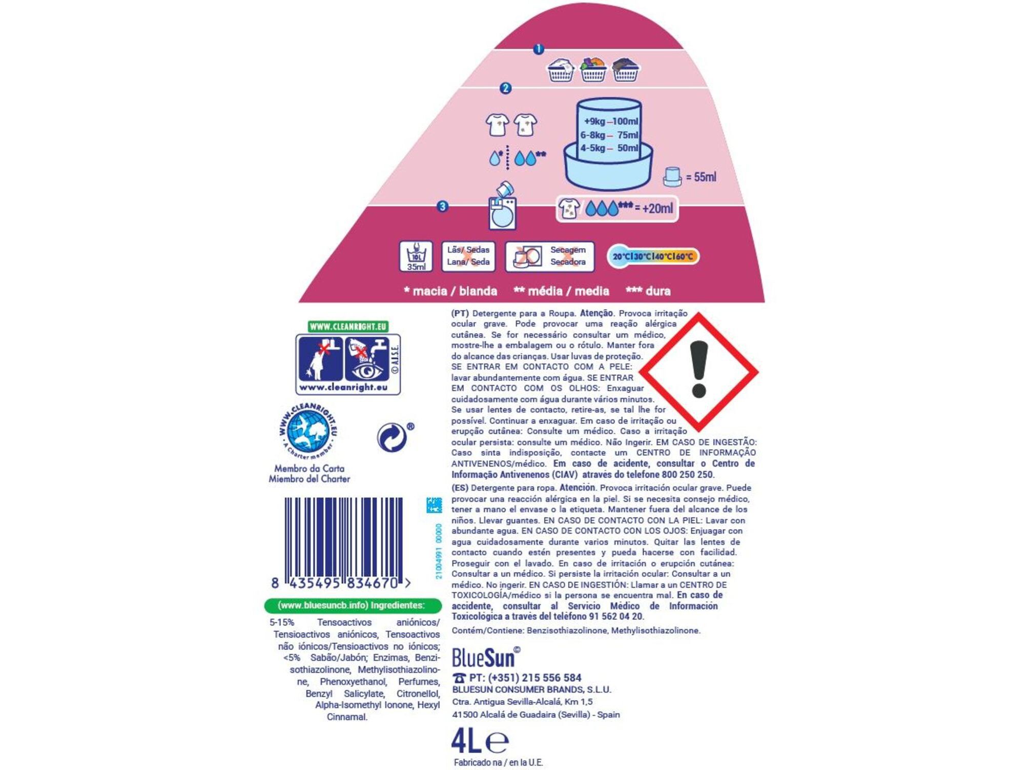 DETERGENTE ROUPA M&Aacute;QUINA L&Iacute;QUIDO A+ FLORES SILVESTRES 80 DOSES image number 1