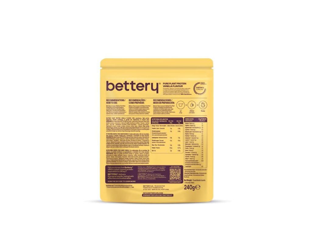 PROTEINA VEGAN BETTERY BAUNILHA 32G image number 1