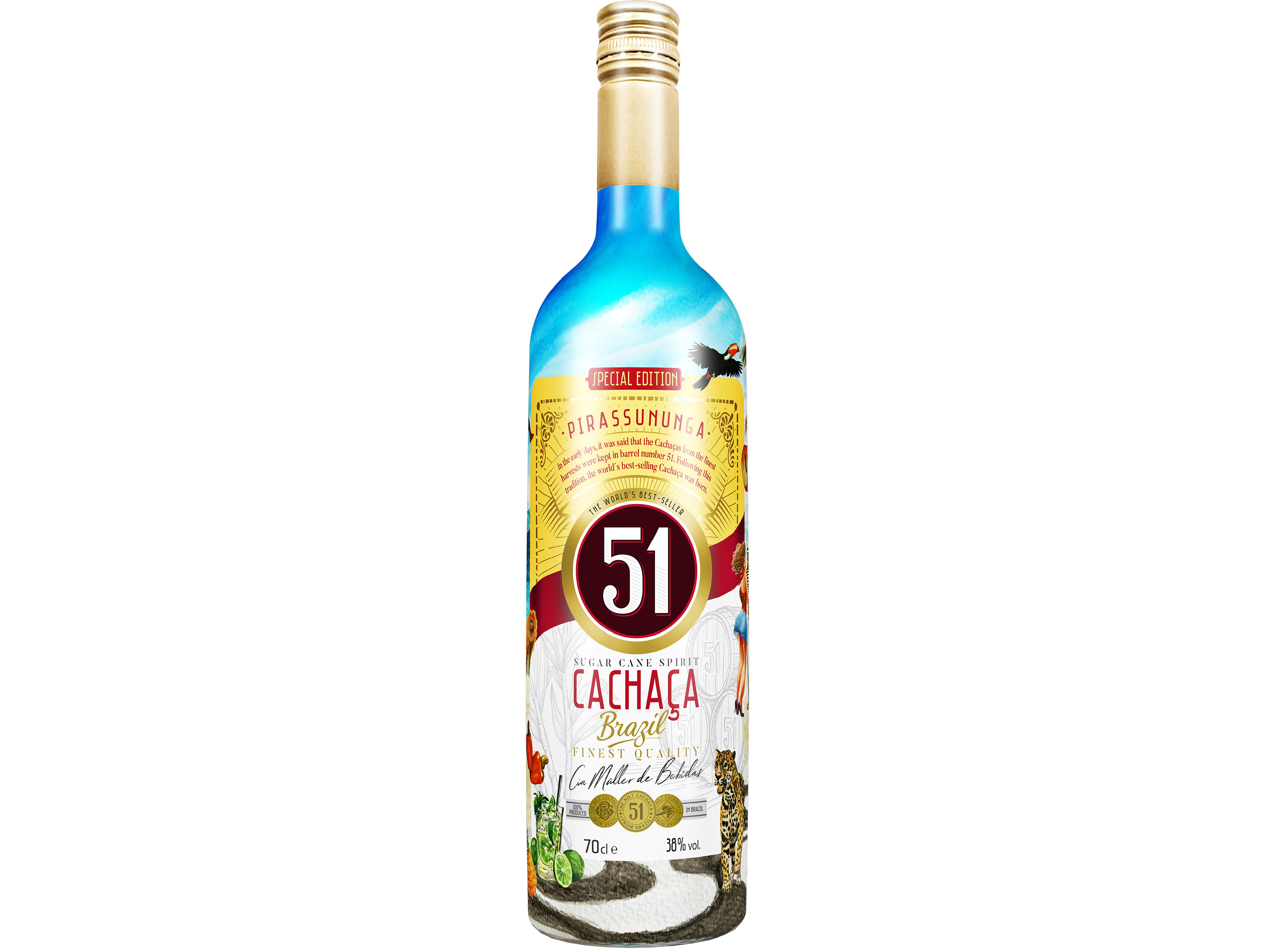 AGUARDENTE 51 CACHA&Ccedil;A PIRASSUNGA 0.70L