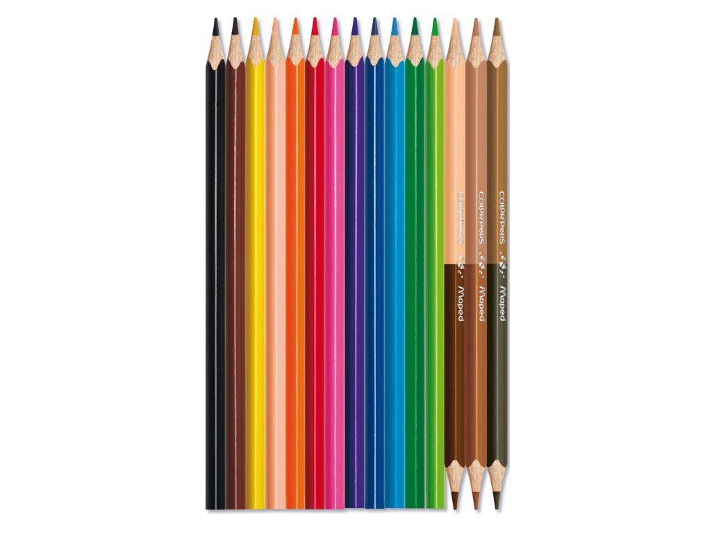 L&Aacute;PIS DE COR MAPED PEPS WORLD 12+3 UNIDADES image number 1