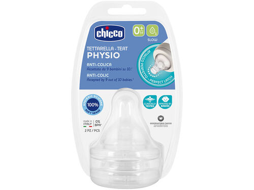 TETINA CHICCO P5 SILICONE FLUXO NORMAL OM+ 2UN image number 0