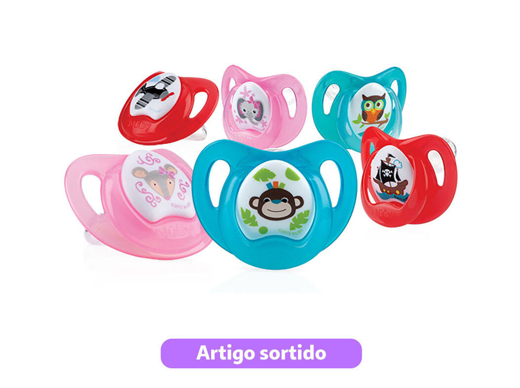 CHUPETAS ORTOD&Ocirc;NTICA NUBY EM SILICONE 6-36 MESES PACK 2 UNIDADES image number 0