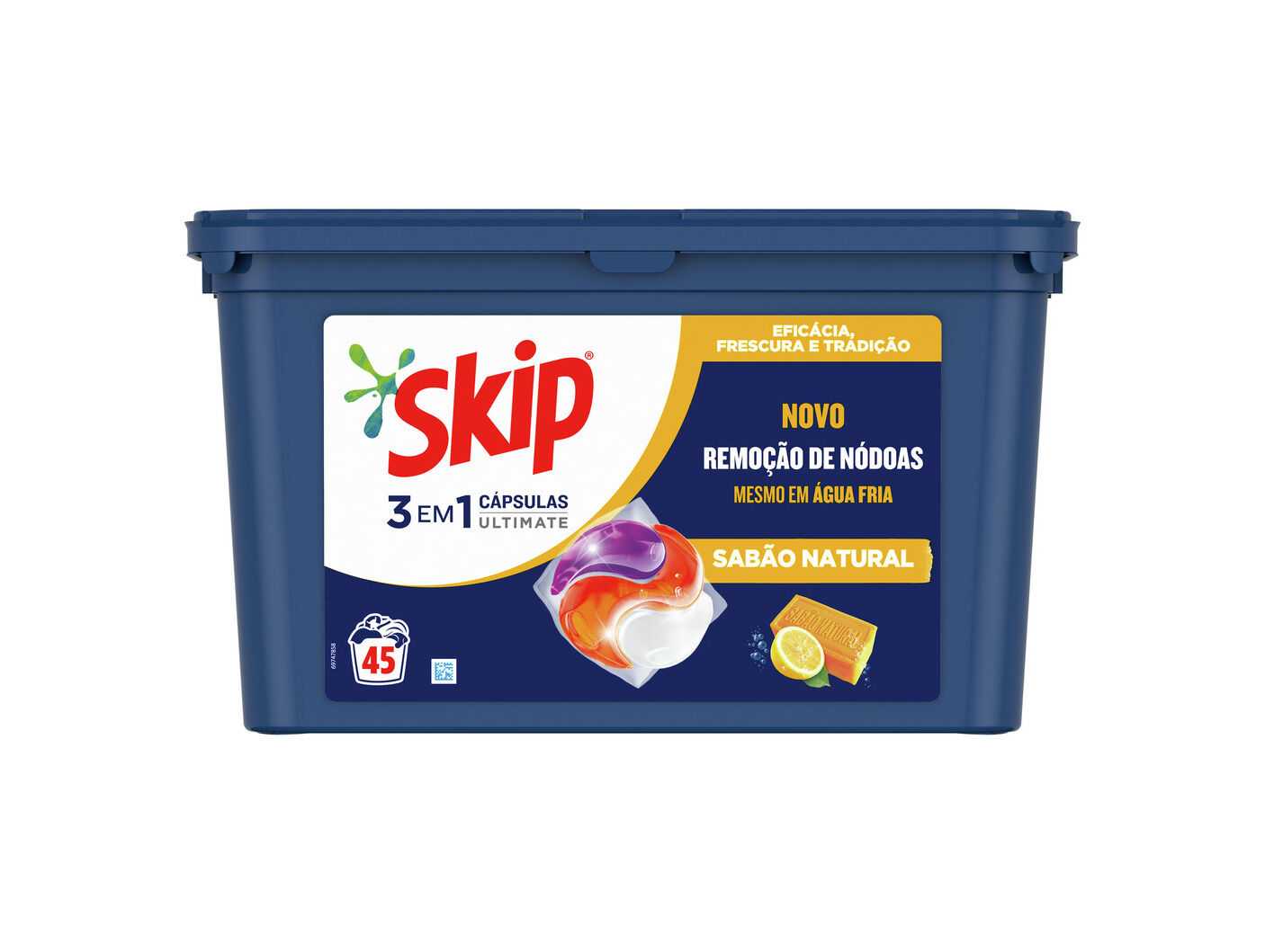 Detergente Roupa Máquina Líquido Skip Cápsulas Ultimate Sabão Natural ...