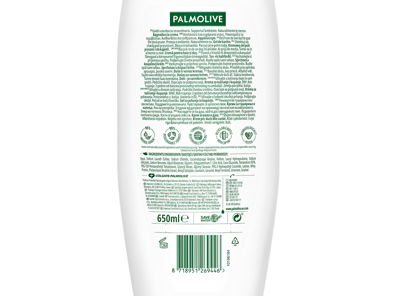 Gel de Banho Naturals Hidratante Orqu&iacute;dea Palmolive 650ml image number 1