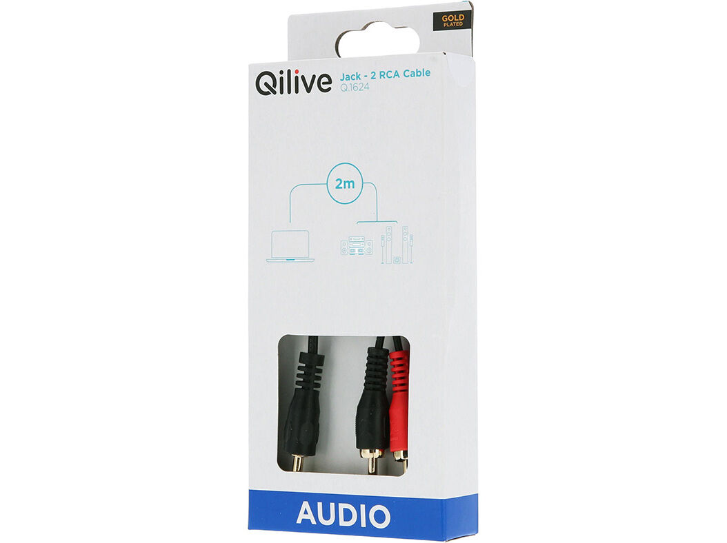 CABO QILIVE G4217929 2 RCA M-JACK 35MM 2MT