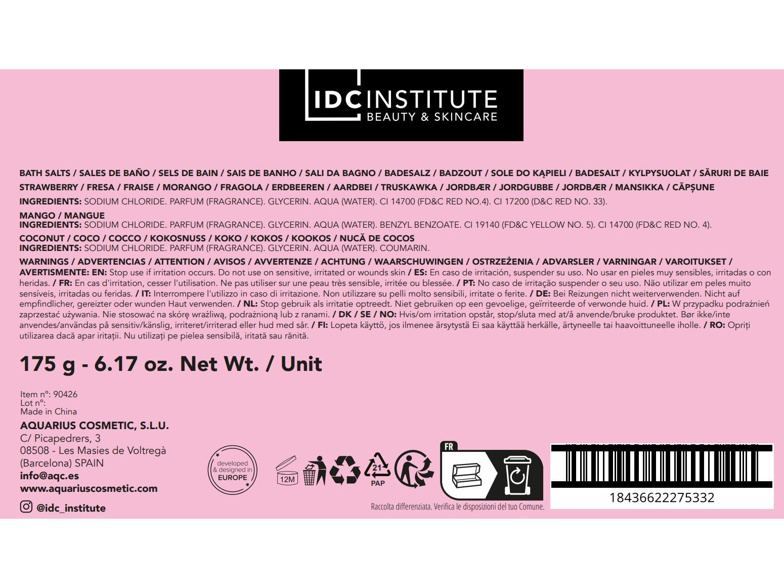 SAIS DE BANHO IDC INSTITUTE 175G image number 3