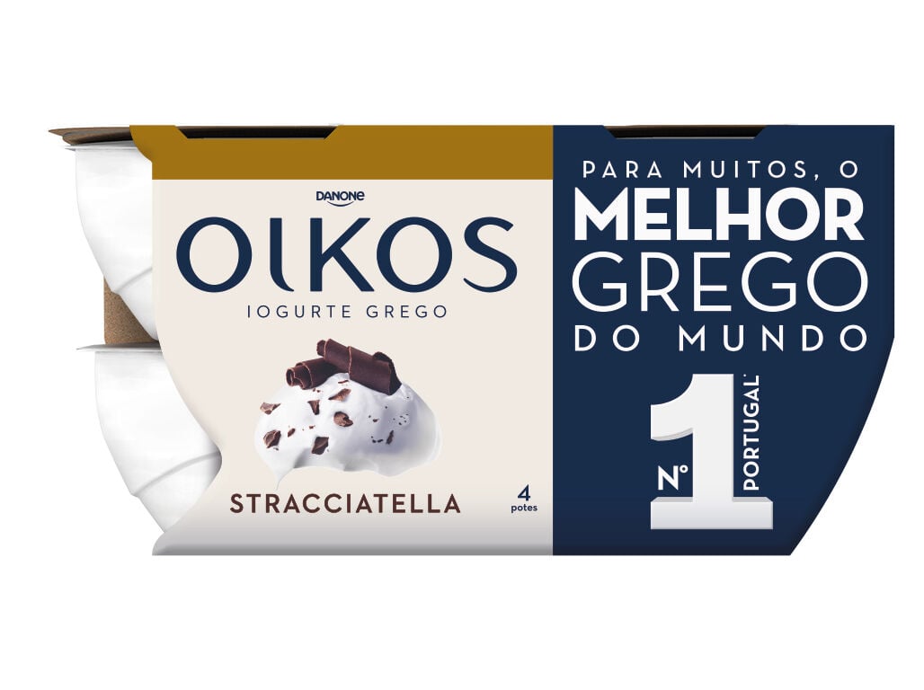 IOGURTE O&Icirc;KOS DANONE GREGO STRACCIATELLA 4X110G