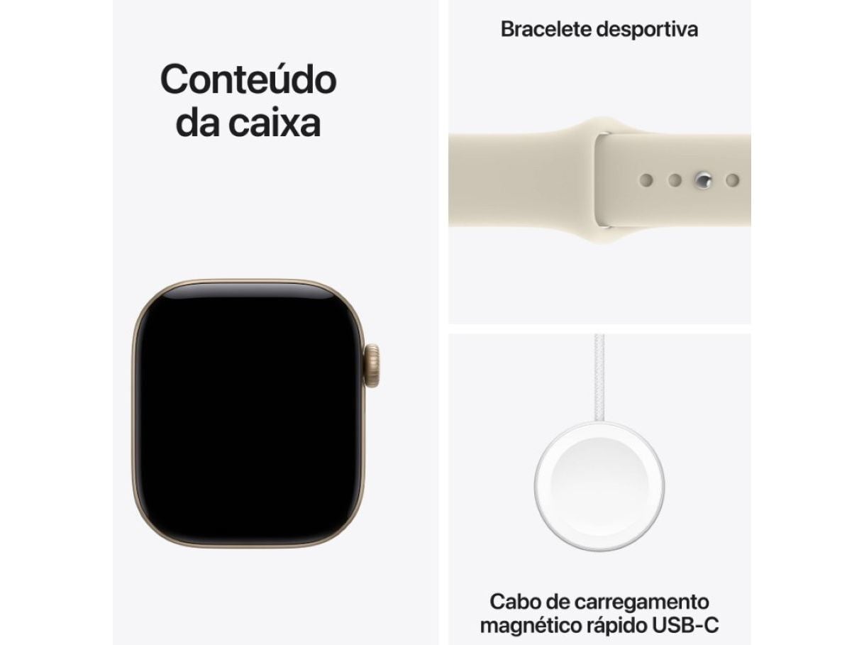 APPLE WATCH SERIES 12 42MM GPS LIGHT GOLD ALUMINIUM CASE COM SPORT BAND SAND - S/M image number 2