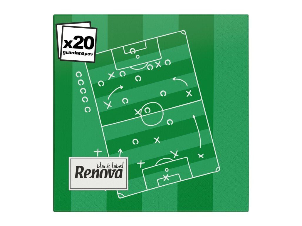 GUARDANAPOS PAPEL RENOVA MUNDIAL FUTEBOL 20 UNIDADES