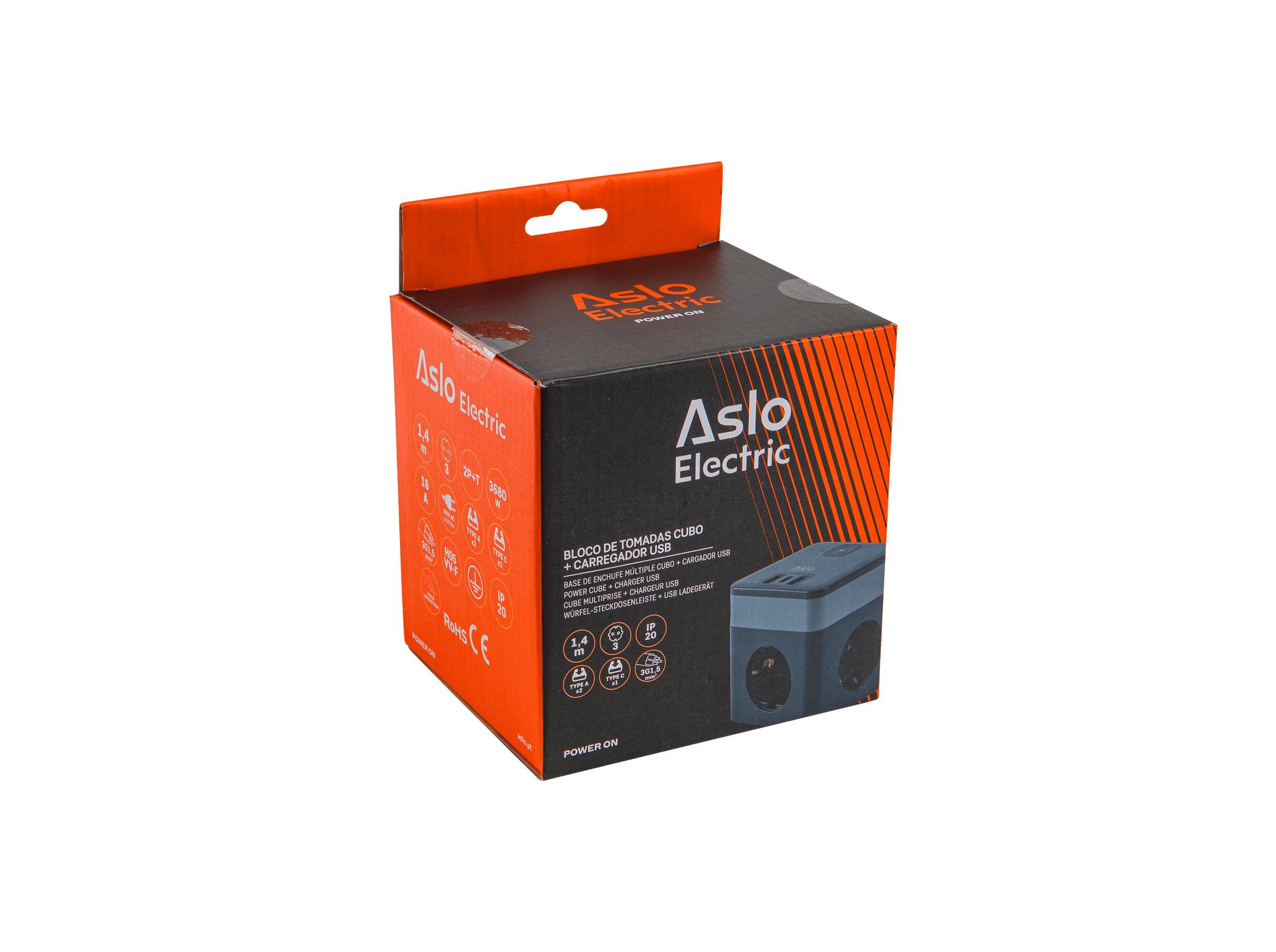 BLOCO TOMADAS CUBO 3X16A ASLO PRETO 230V 3X16A image number 2