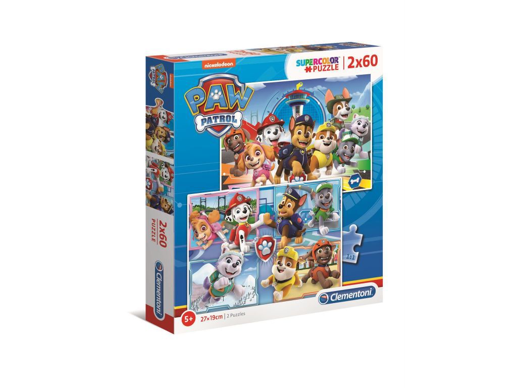 PUZZLE PATRULHA PATA CLEMENTONI 2X60 PE&Ccedil;AS