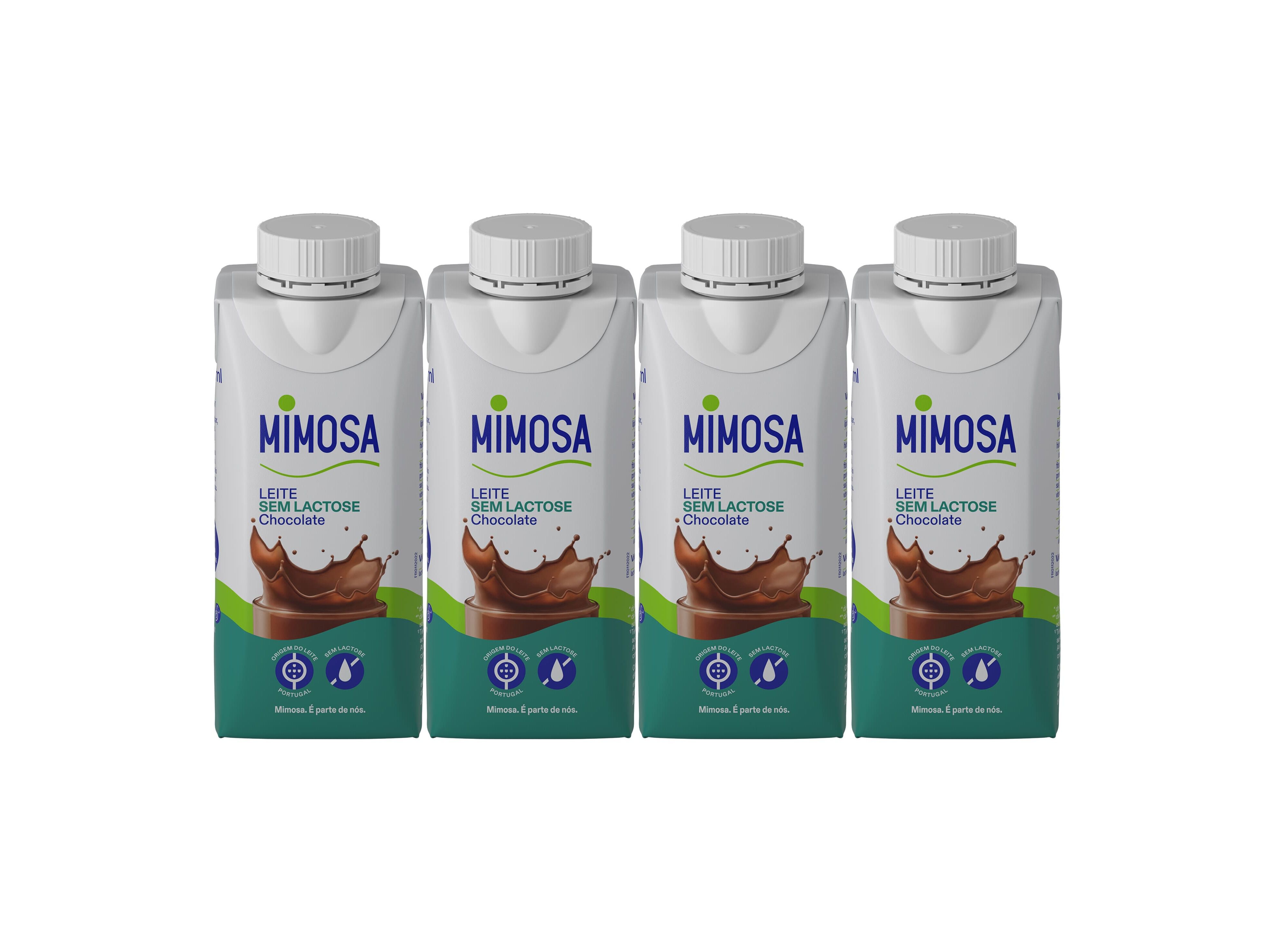 LEITE MIMOSA COM CHOCOLATE MEIO GORDO SEM LACTOSE 4X200ML image number 0