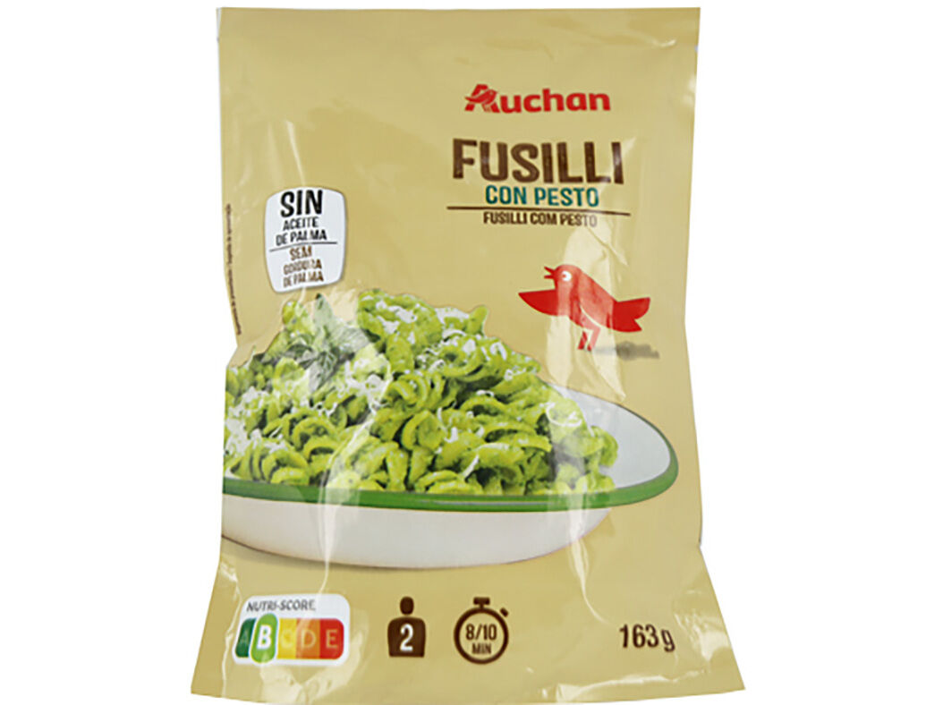 MASSA FUSILLI AUCHAN COM PESTO 163G image number 0