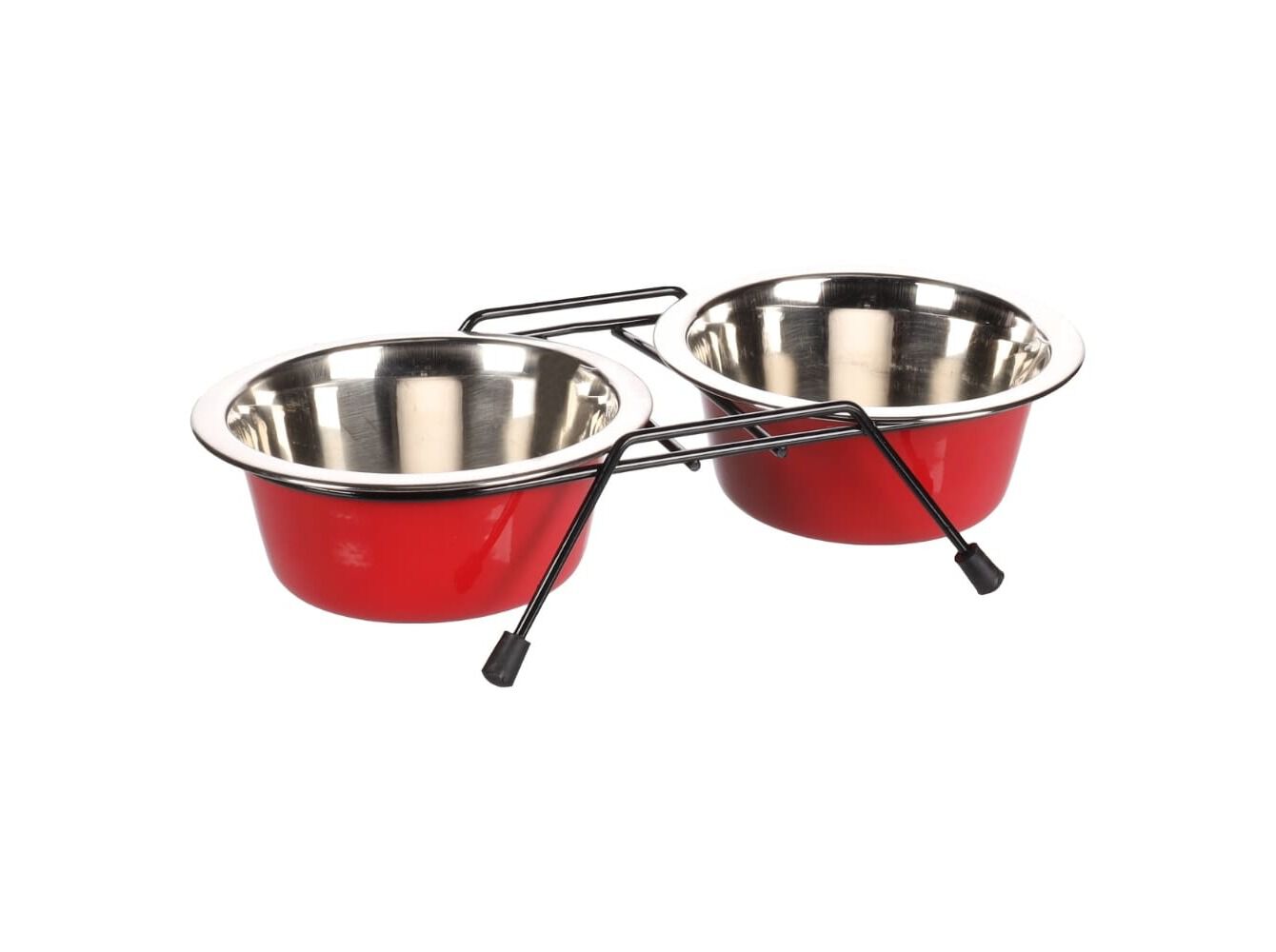 COMEDOURO DUPLO FLAMINGO VERMELHO 16CM 800ML