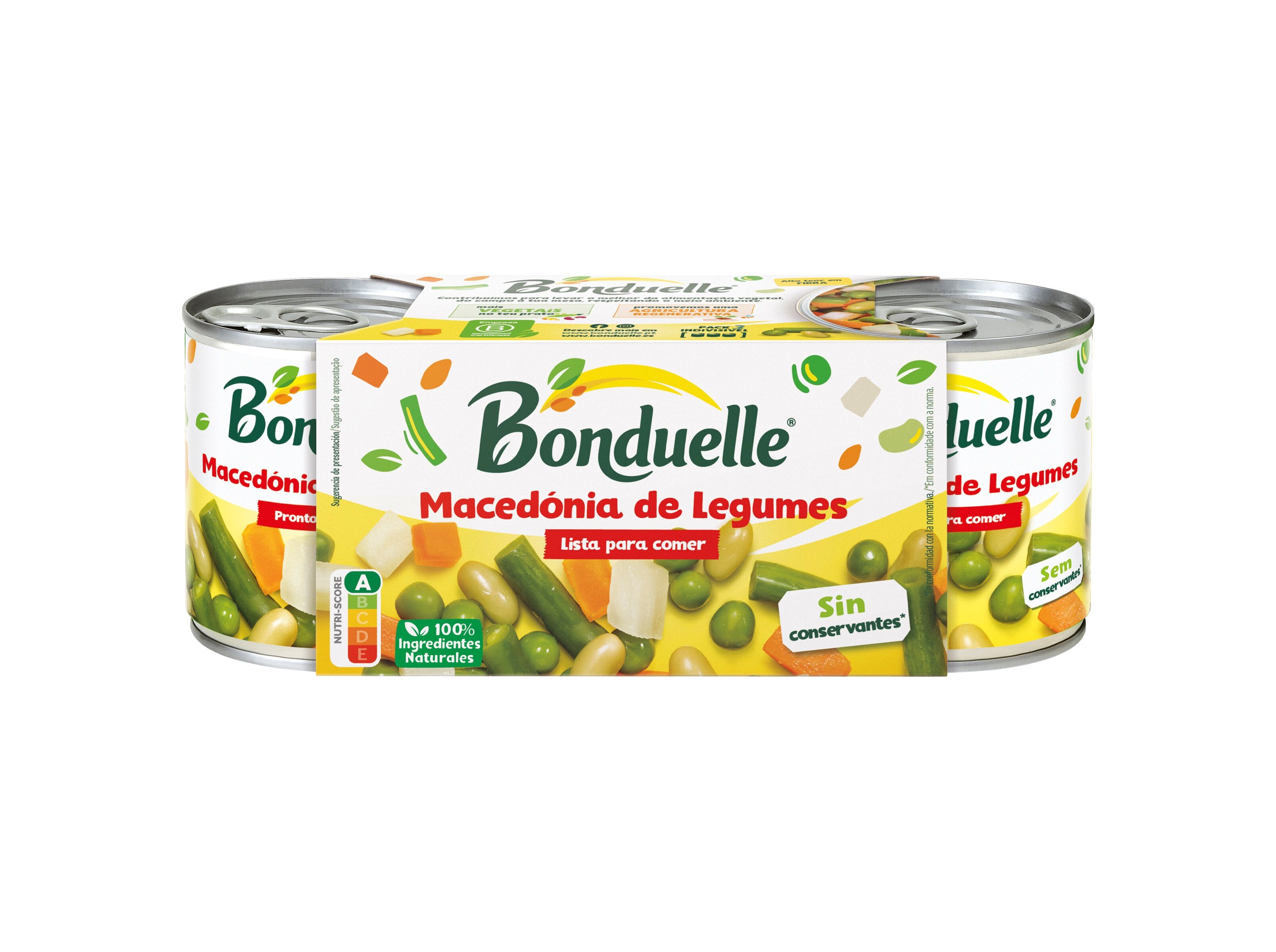 MACED&Oacute;NIA DE LEGUMES BONDUELLE 3X200(130)G image number 0