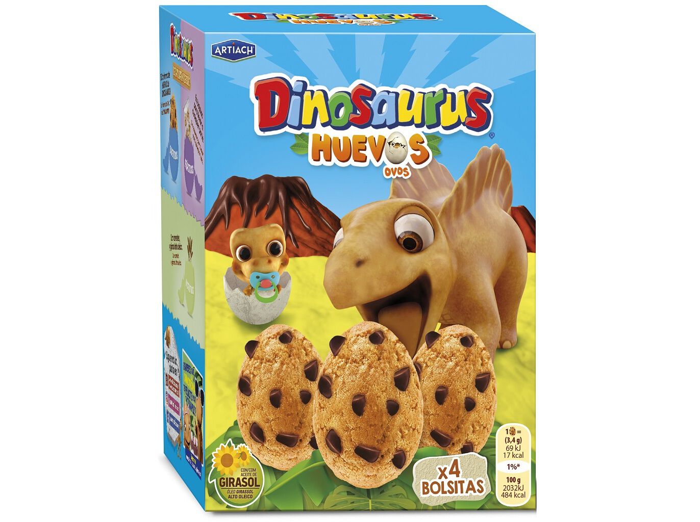 BOLACHA ARTIACH DINOSSAUROS DINOOVOS 140G image number 0
