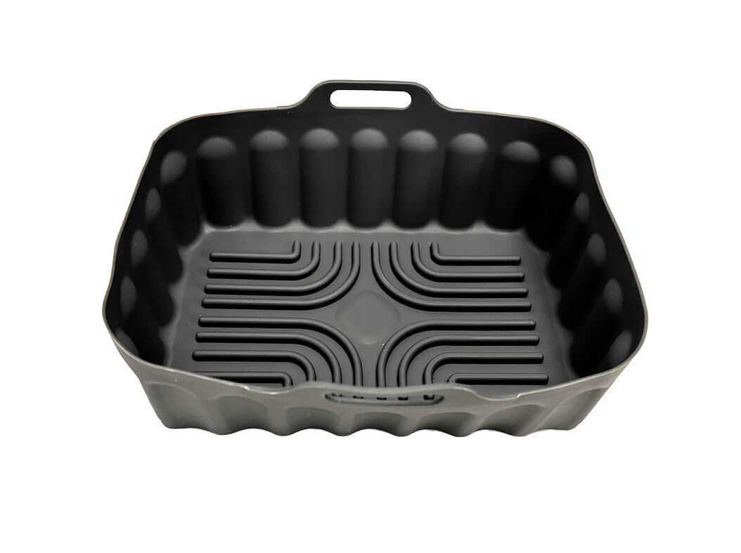 CONJUNTO DE 2 FORMAS PARA AIRFRYER ACTUEL SILICONE PRETO 20.5X14CM
