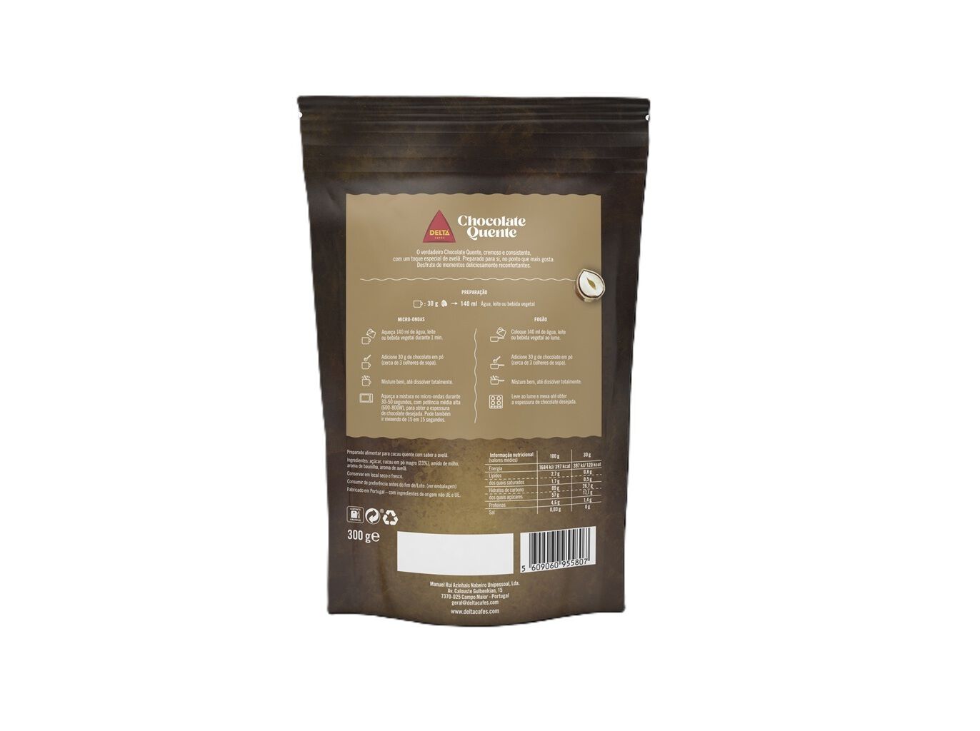 PREPARADO DELTA CHOCOLATE QUENTE AVEL&Atilde; 300G image number 1