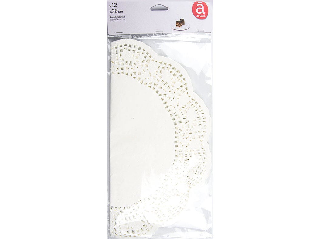 NAPERONS REDONDO ACTUEL 36CM PACK 12 UNIDADES