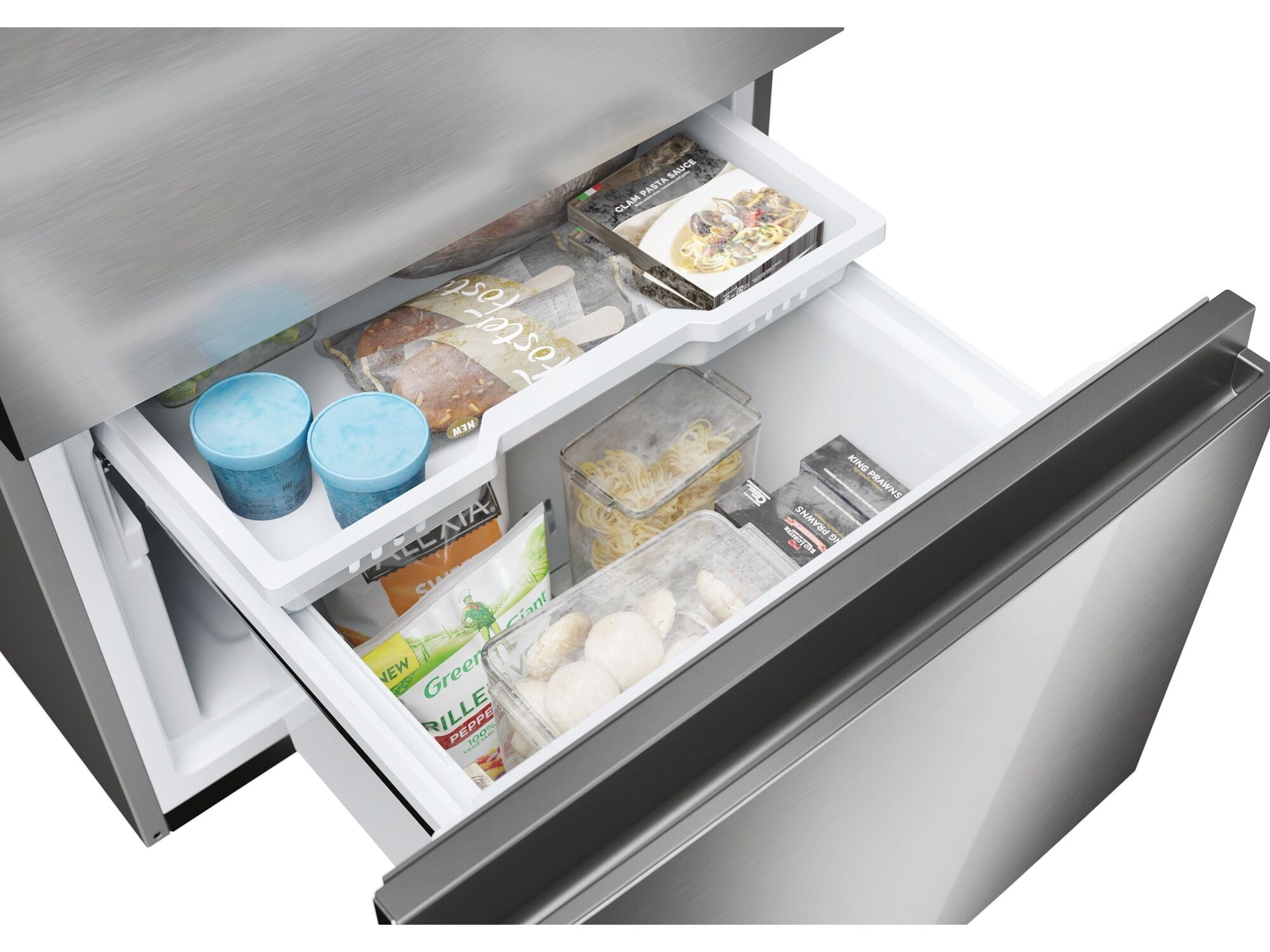 FRIGOR&Iacute;FICO COMBINADO 3 PORTAS HAIER HTW5620ENMG (NO FROST E 2.05CM 414L INOX) image number 11