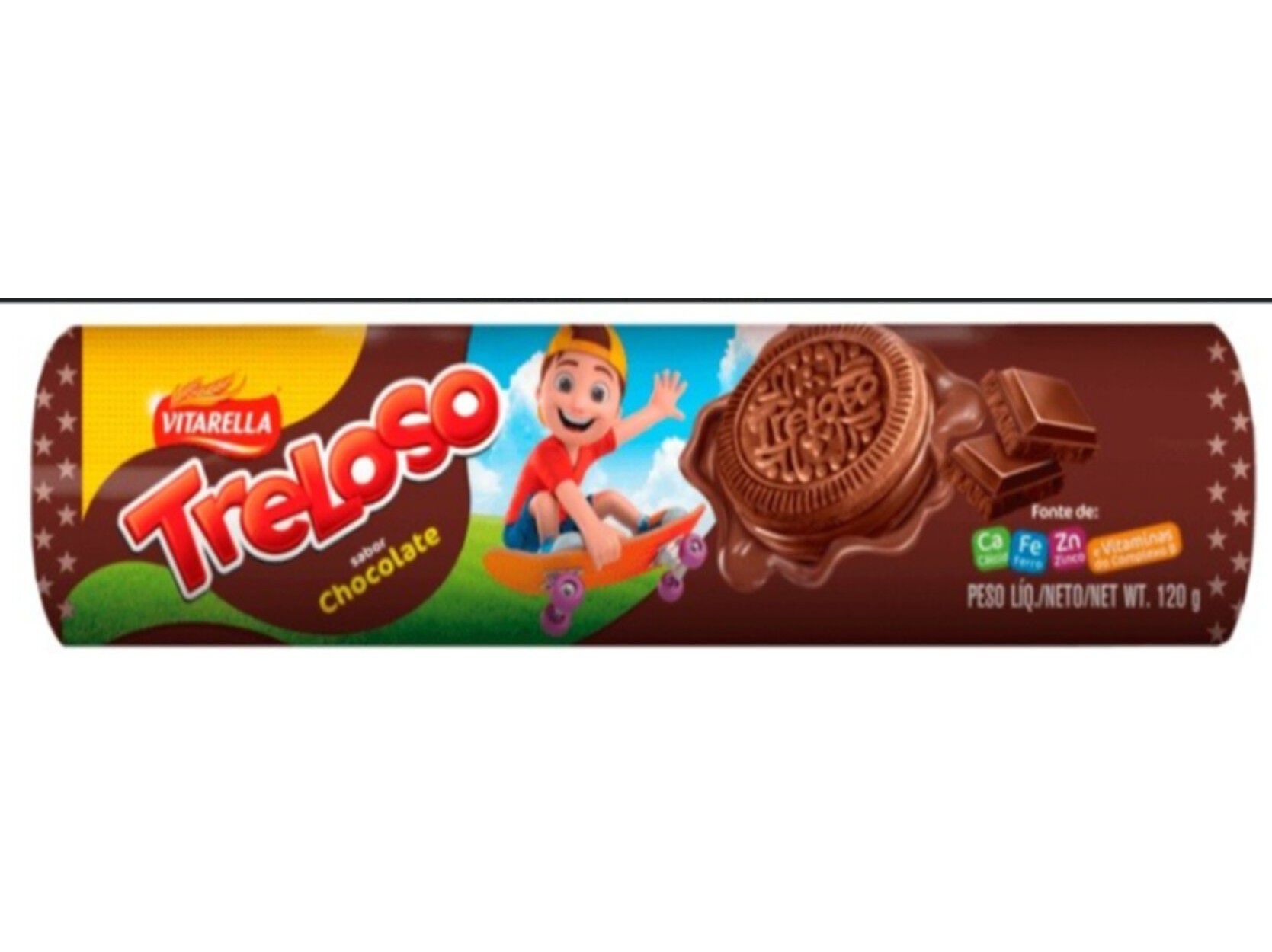 BISCOITO RECHEADO VITARELLA TRELOSO CHOCOLATE 120G image number 0