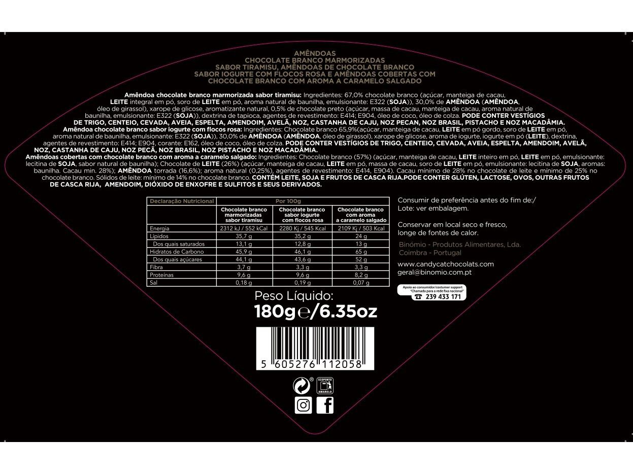 AM&Ecirc;NDOAS CHOCOLATE CANDYCAT LEQUE SORTIDO ESPECIALIDADES CAIXA180G image number 1