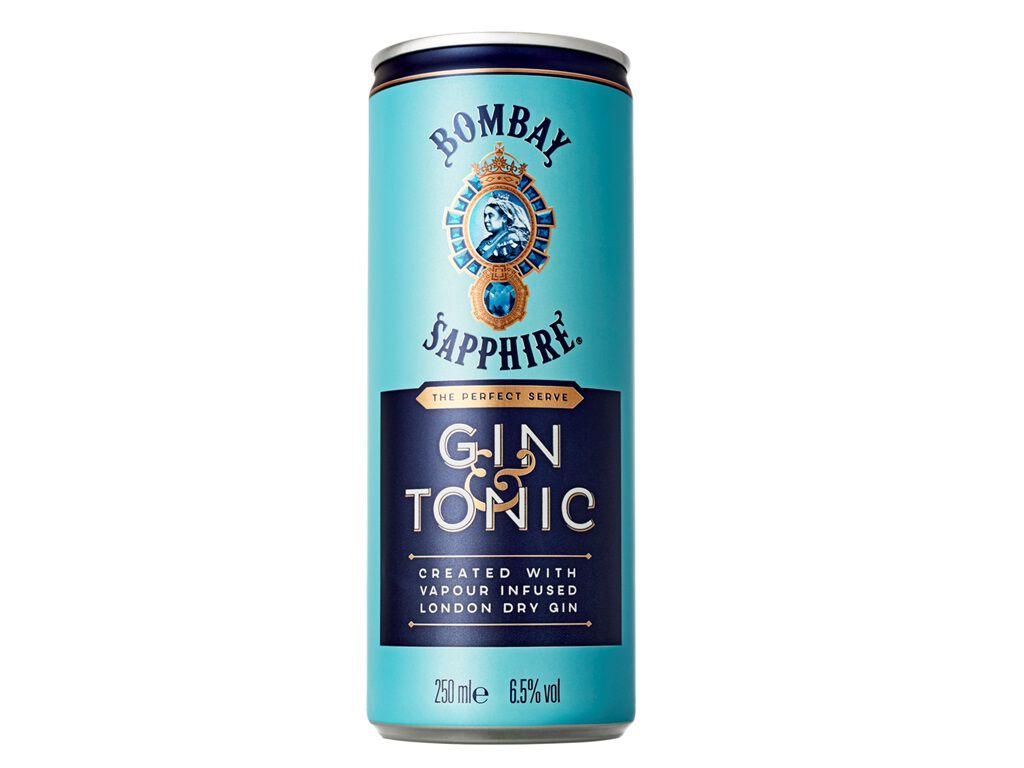 GIN T&Oacute;NICO BOMBAY SAPPHIRE LATA 0.25L image number 0