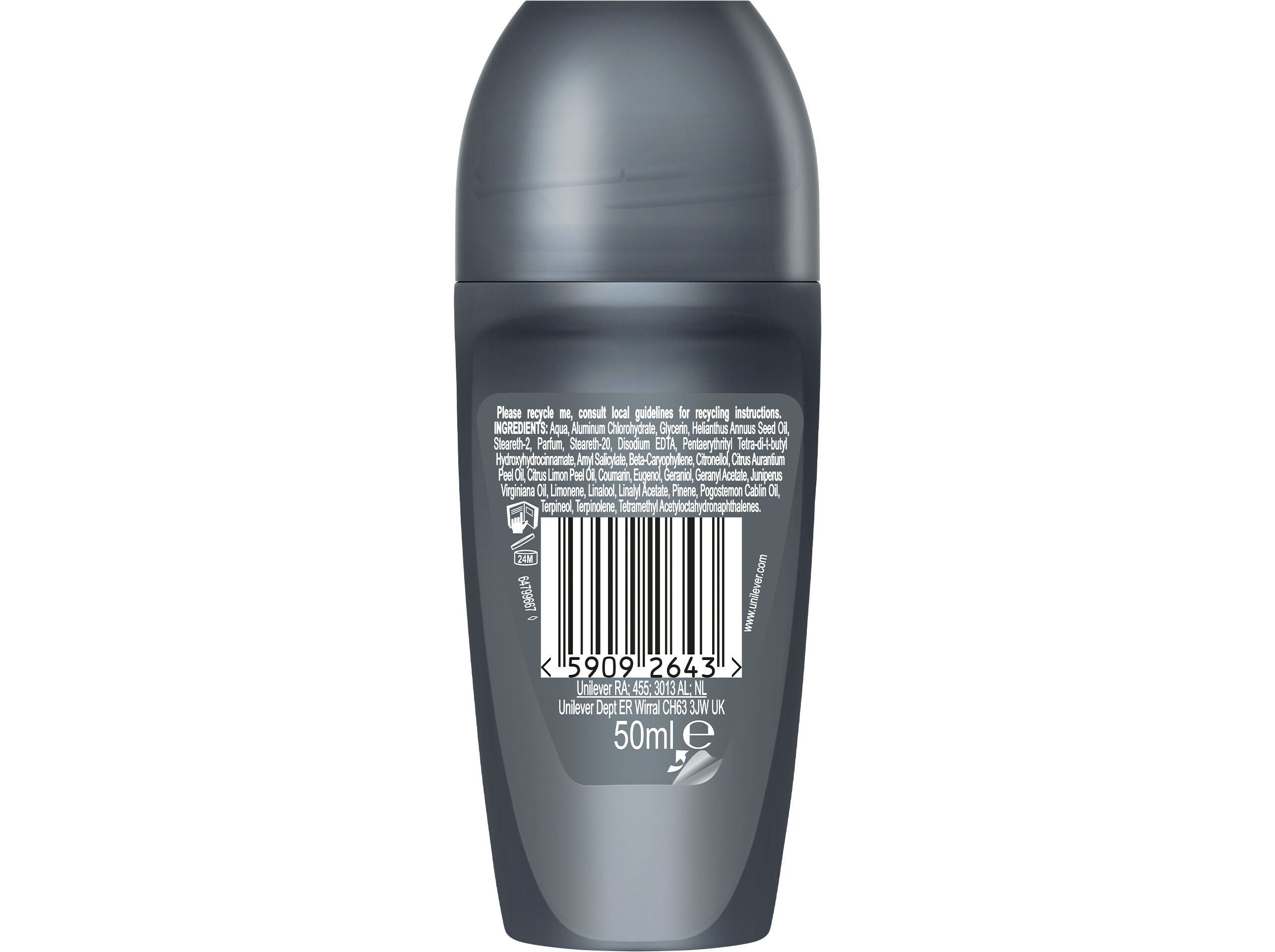 DESODORIZANTE ROLL-ON DOVE MEN CLASSIC 48H 50ML image number 1