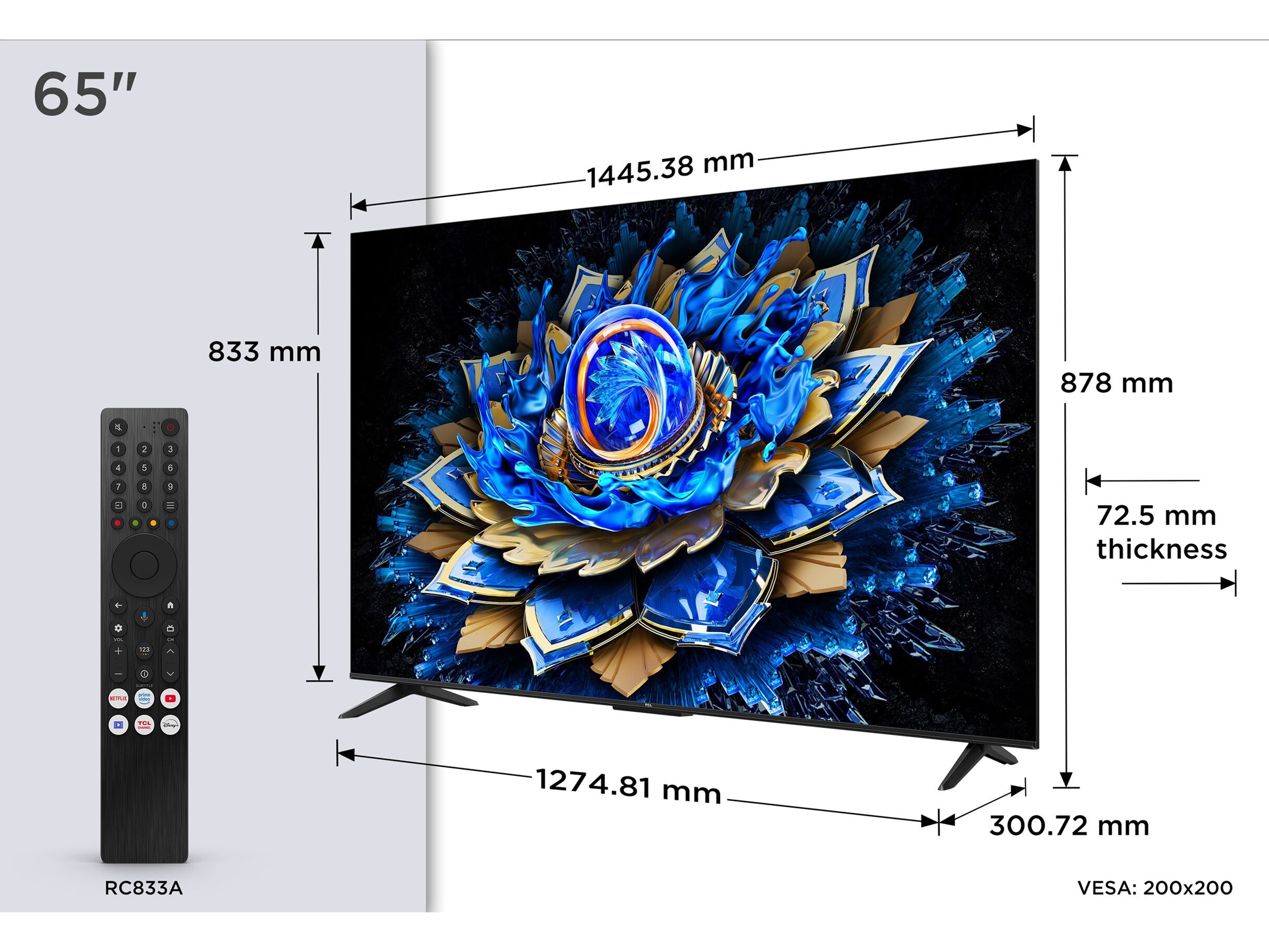 TV TCL 65T69C 65" QLED GOOGLE TV image number 6