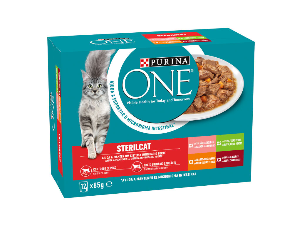COMIDA H&Uacute;MIDA PARA GATO PURINA ONE ESTERILIZADO 12X85G