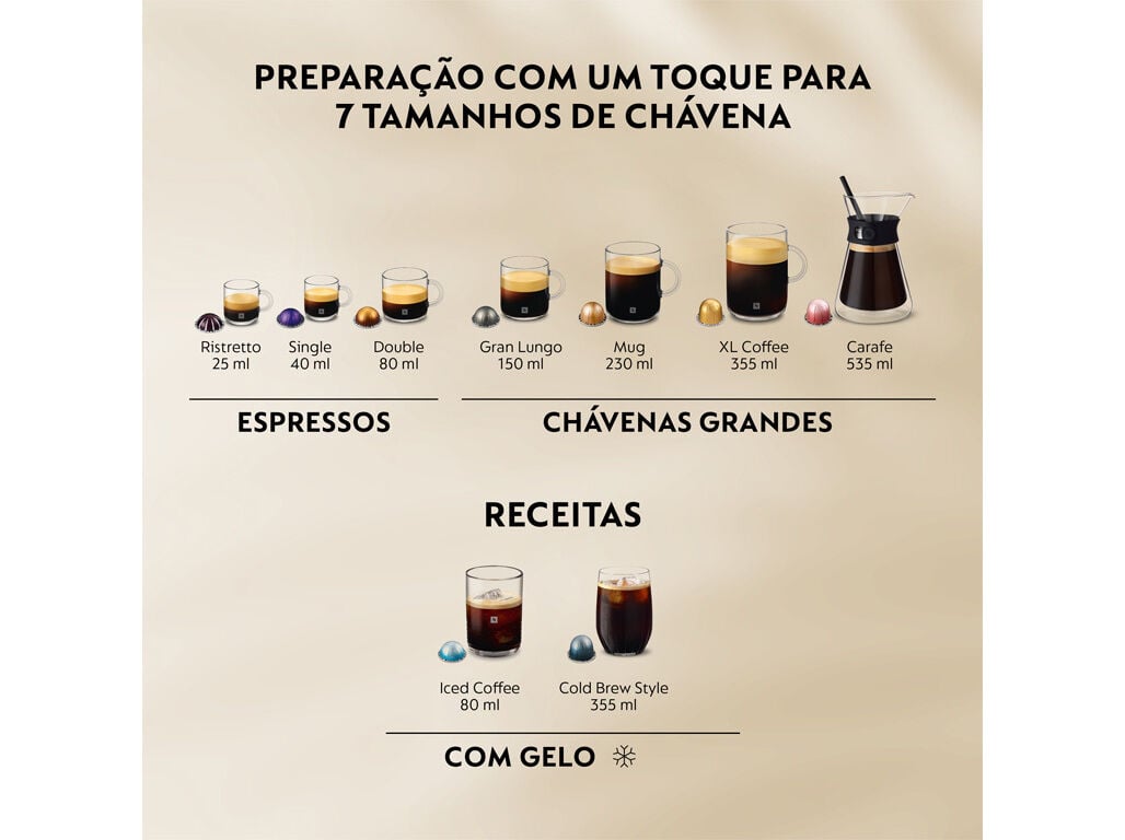 M&Aacute;QUINA CAF&Eacute; NESPRESSO KRUPS XN9408P3 VERTUO UP PRETA image number 5