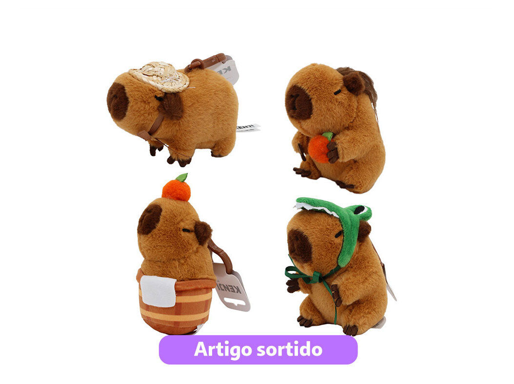PORTA CHAVES MIMA FLUFFY CAPYBARA ORANGE MODELOS SORTIDOS image number 0