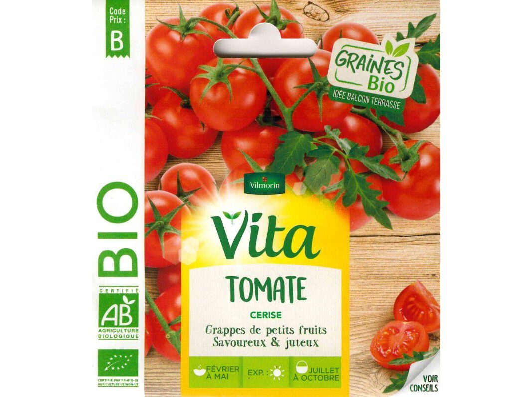 SEMENTES HORTICOLAS VITA BIO TOMATE CEREJA