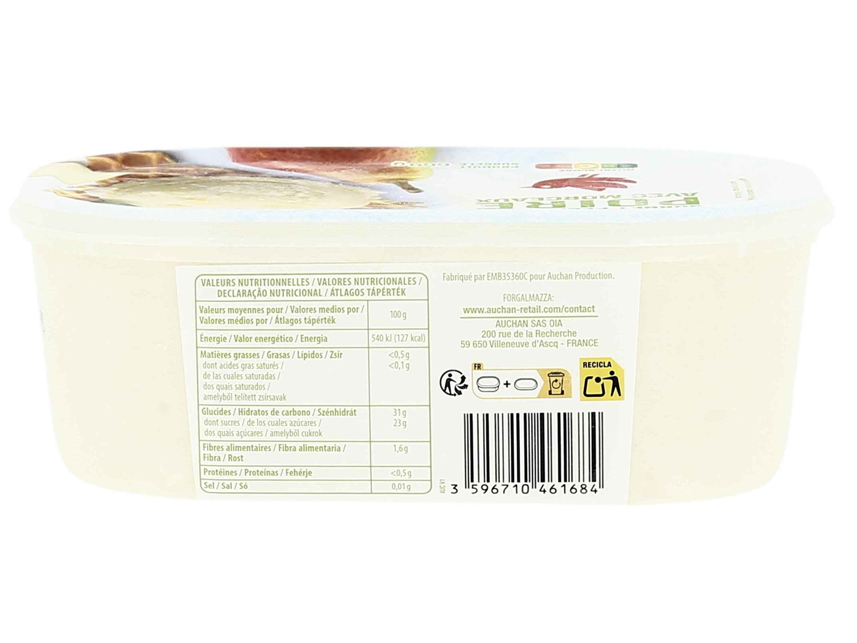 SORBET AUCHAN PERA COM PEDA&Ccedil;OS 1L image number 3