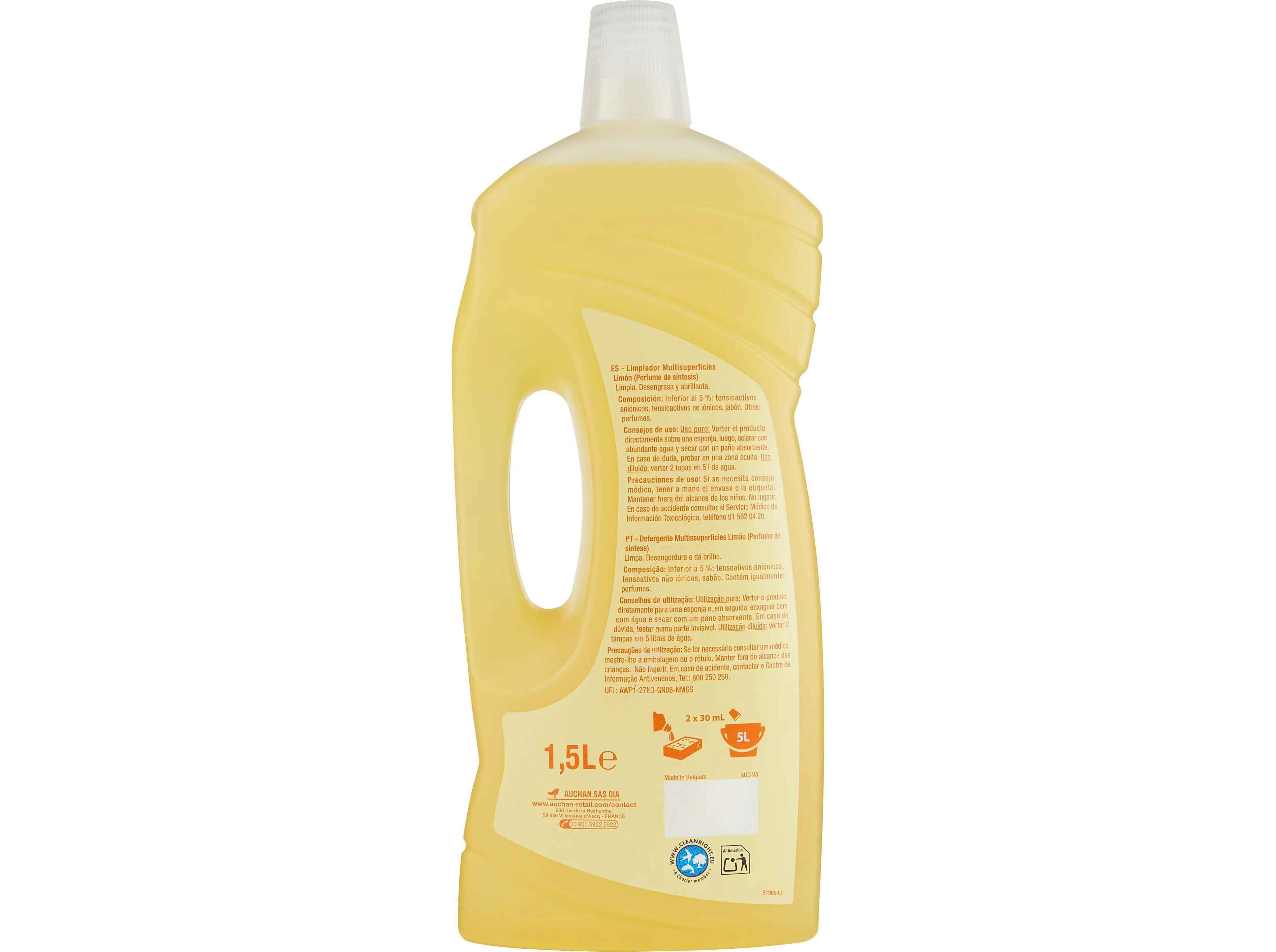 LAVA TUDO AUCHAN LIM&Atilde;O 1.5L image number 1