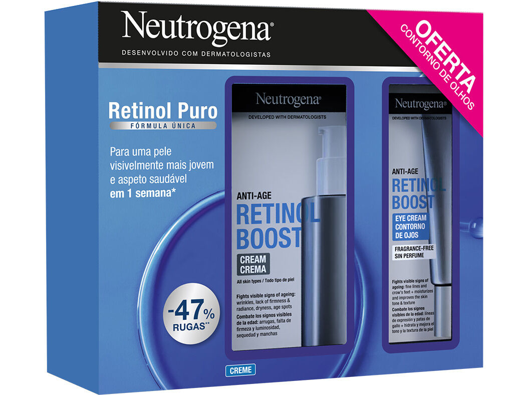 COFFRET NEUTROGENA RETINOL BOOST 65ML CREME+OLHOS