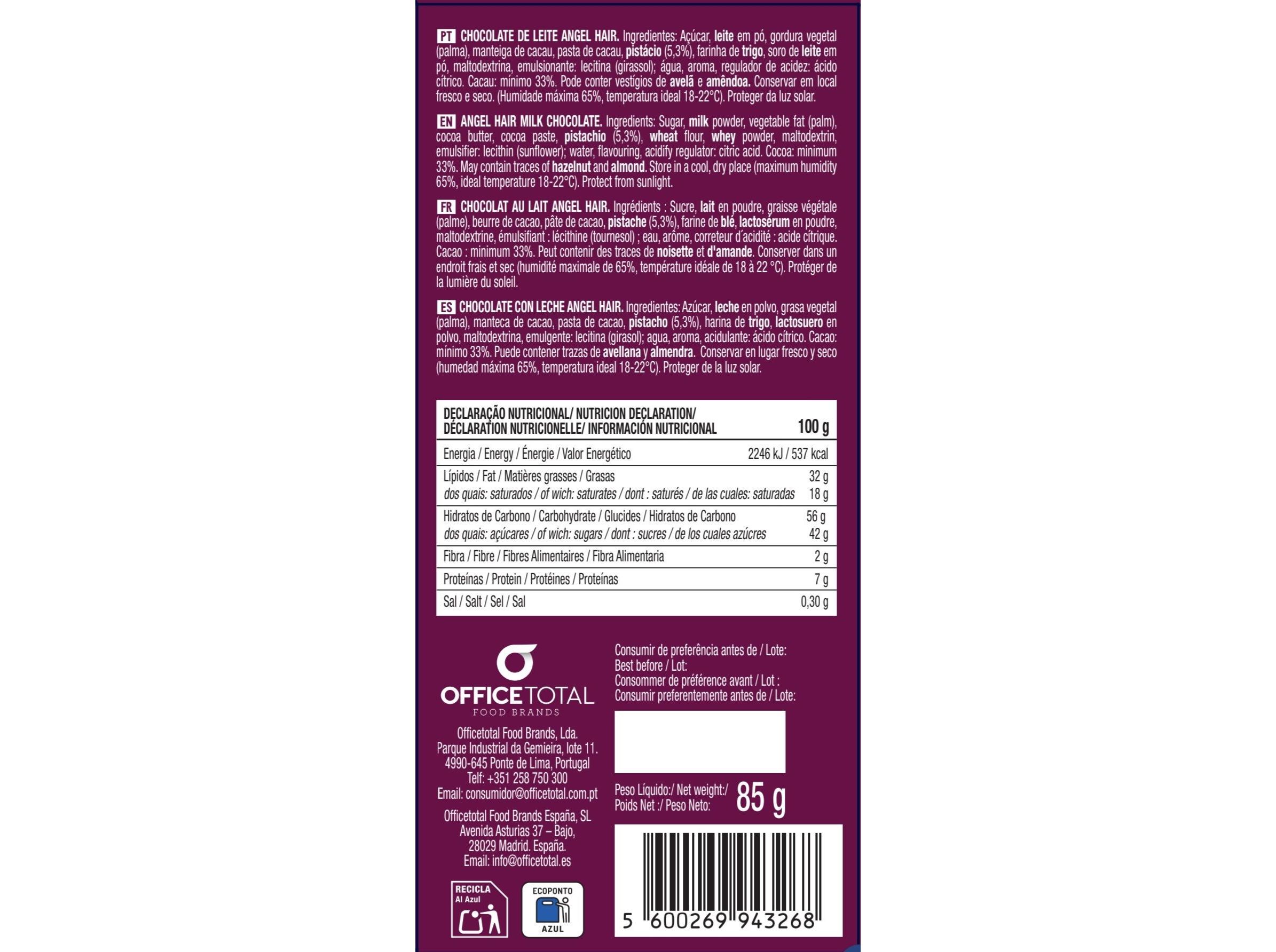 CHOCOLATE KOPENHAGEN ANGEL HAIR 85G image number 1