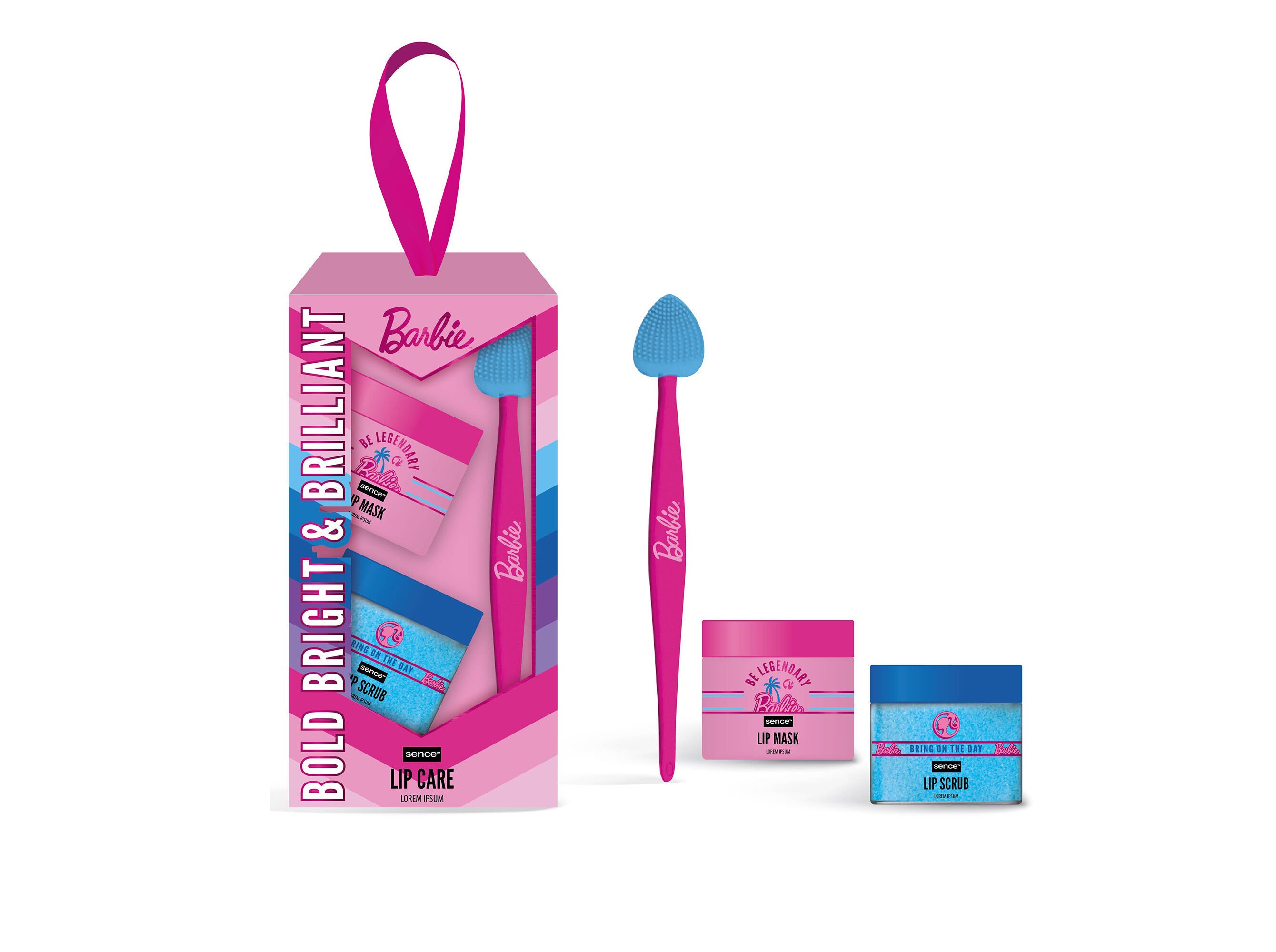 CONJUNTO BARBIE CUIDADOS L&Aacute;BIOS PINK DREAMS