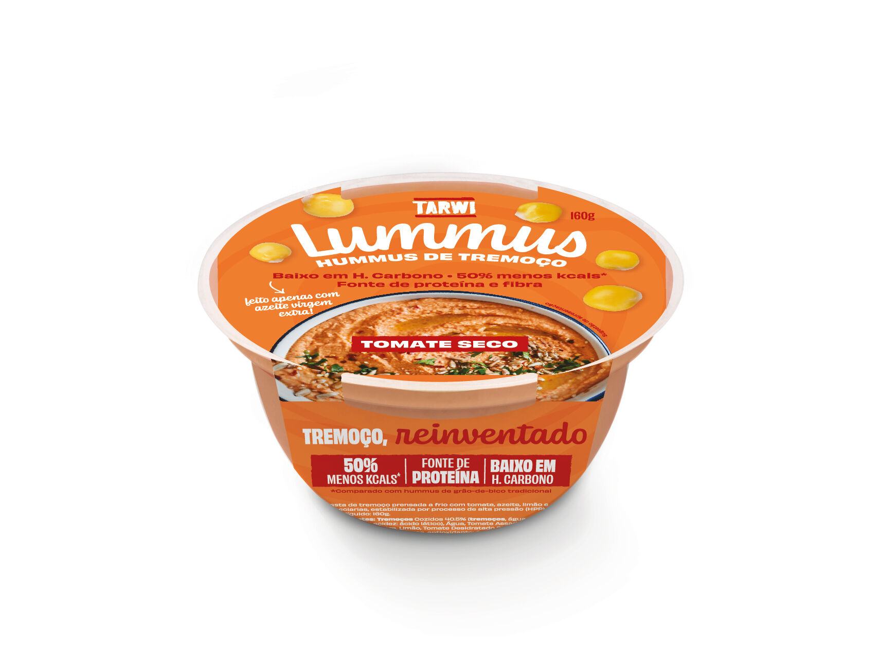HUMMUS DE TREMO&Ccedil;O TARWI TOMATE SECO 160G