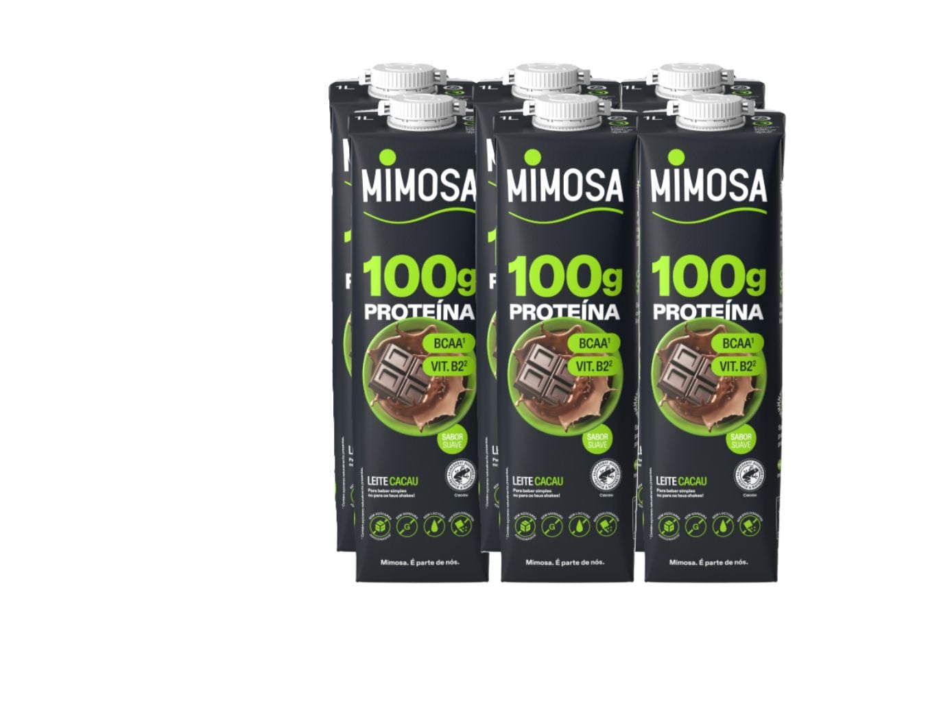 Leite Magro Uht Mimosa Sem Lactose +proteina Cacau 6 L