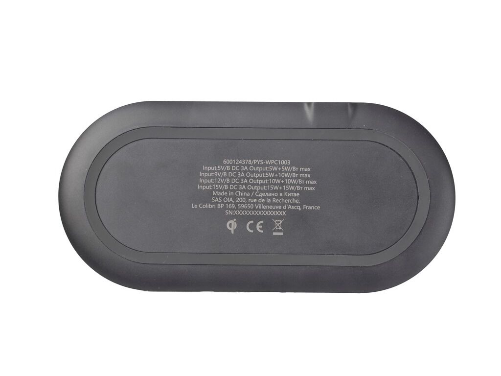 CARREGADOR DUPLO WIRELLES QILIVE USB-C CINZA image number 3