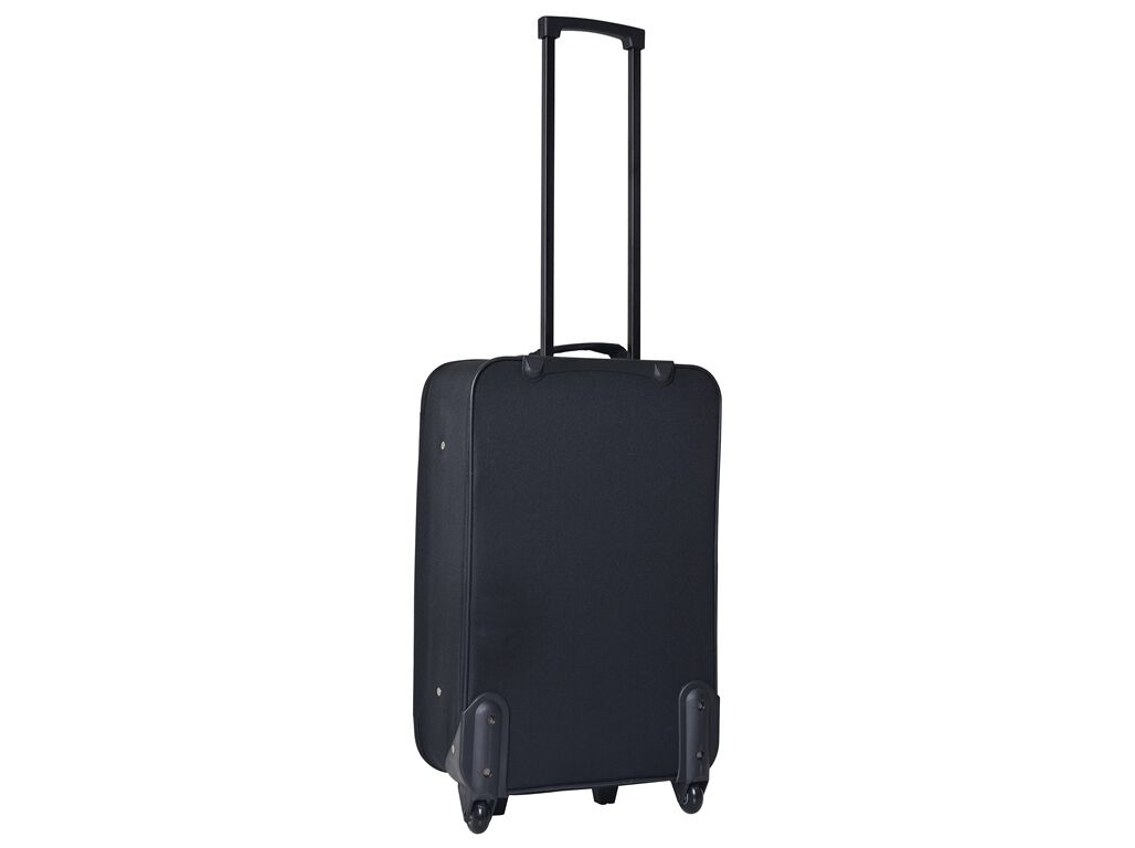 MALA DE VIAGEM M&Eacute;DIA FLEX&Iacute;VEL AUCHAN ESSENCIAL PRETO 2 RODAS 60CM image number 2