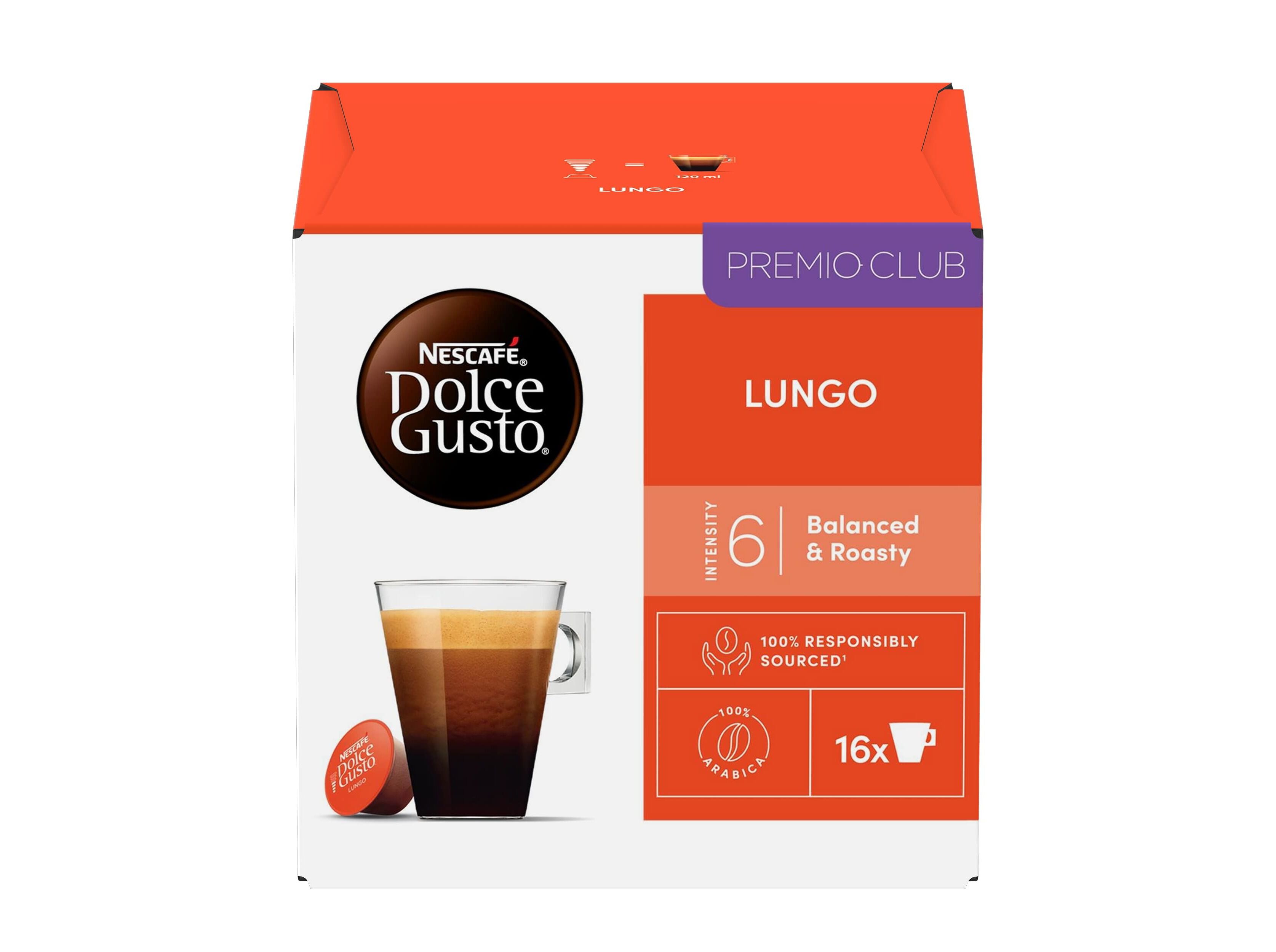 C&Aacute;PSULAS DOLCE GUSTO NESCAF&Eacute; CAF&Eacute; LUNGO INTENSIDADE 6 16UN image number 0