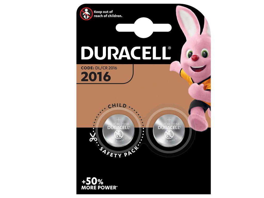 PILHA DE L&Iacute;TIO DURACELL DL/CR 2016 PACK 2 UNIDADES image number 0