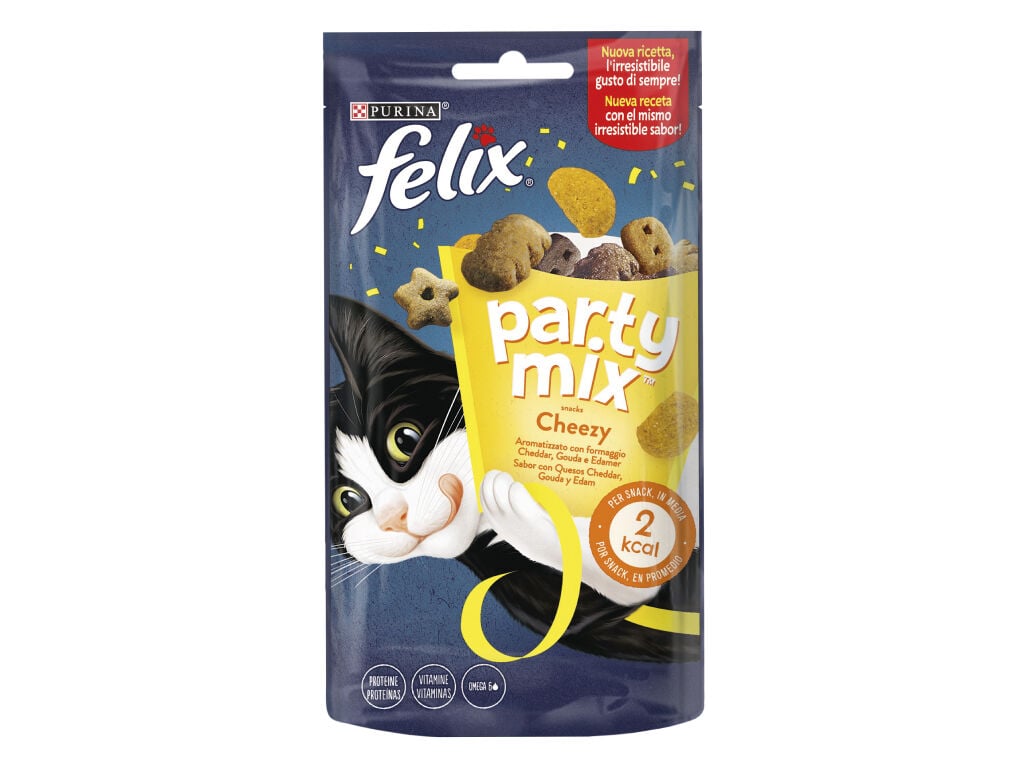 SNACKS PARA GATO FELIX PARTY MIX CHEEZY MIX 60G