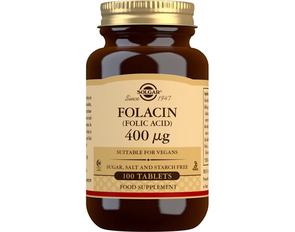 SUPLEMENTO SOLGAR &Aacute;CIDO FOLICO 400MCG 100UN image number 0