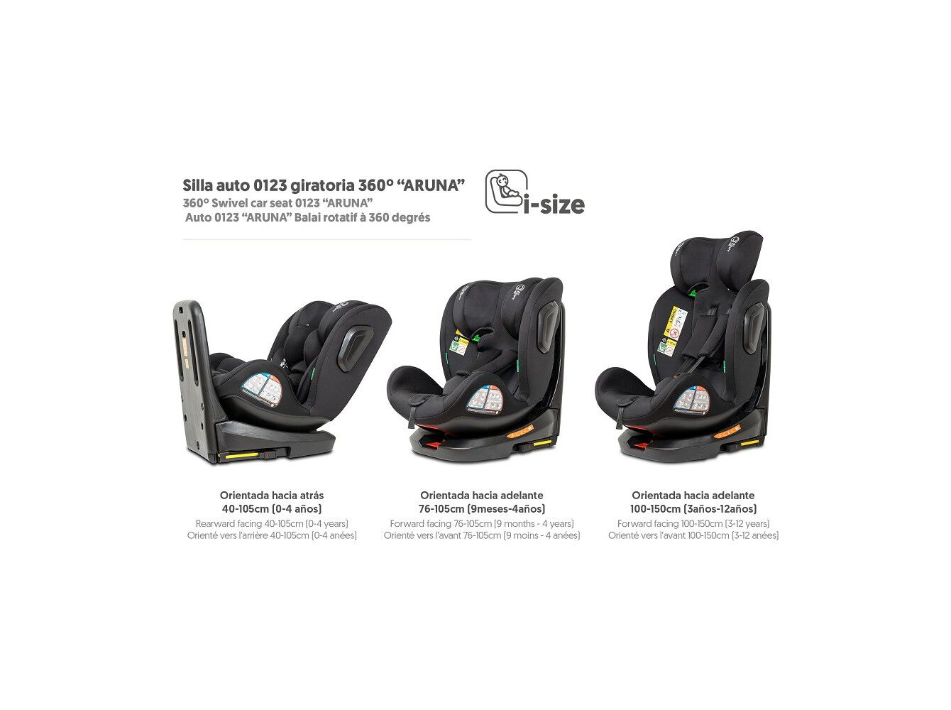 CADEIRA AUTO INTERBABY ISOFIX/ROTATIVA 40-150CM image number 3